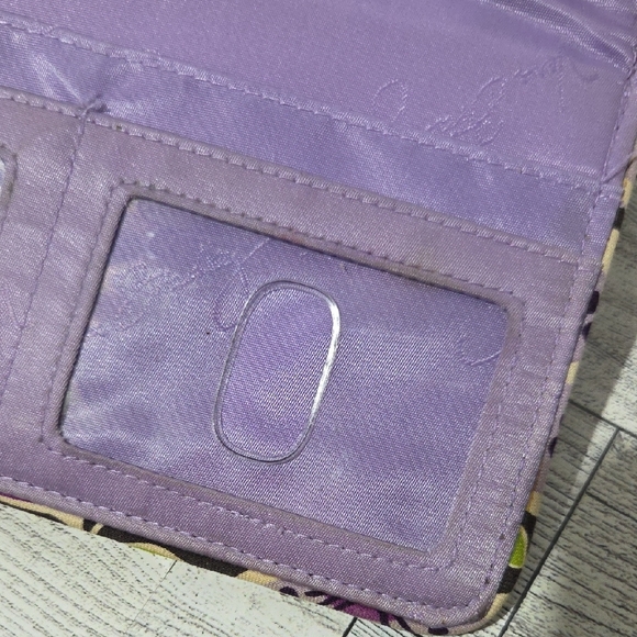 Vera Bradley Purple Floral Wallet - Picture 14 of 16